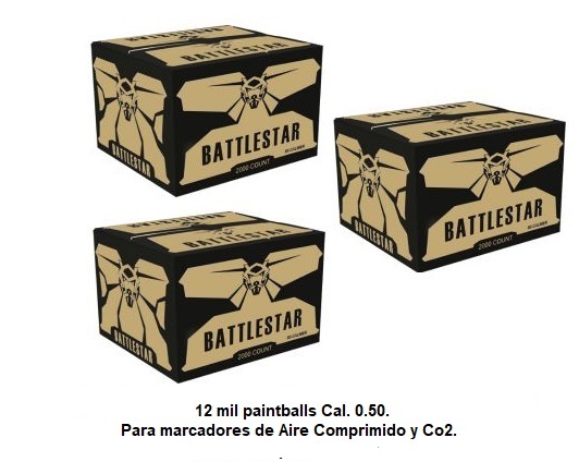 3 x Paintballs Battlestar cal.50-4000 Und *Envío Gratis 48/72 Horas.